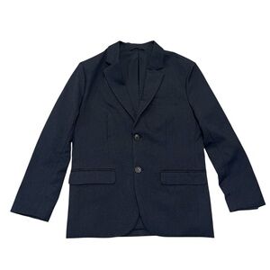 Buffworks Gramercy Mens Navy Blue Two Button Polyester Blazer- Size 38 S- NWOT